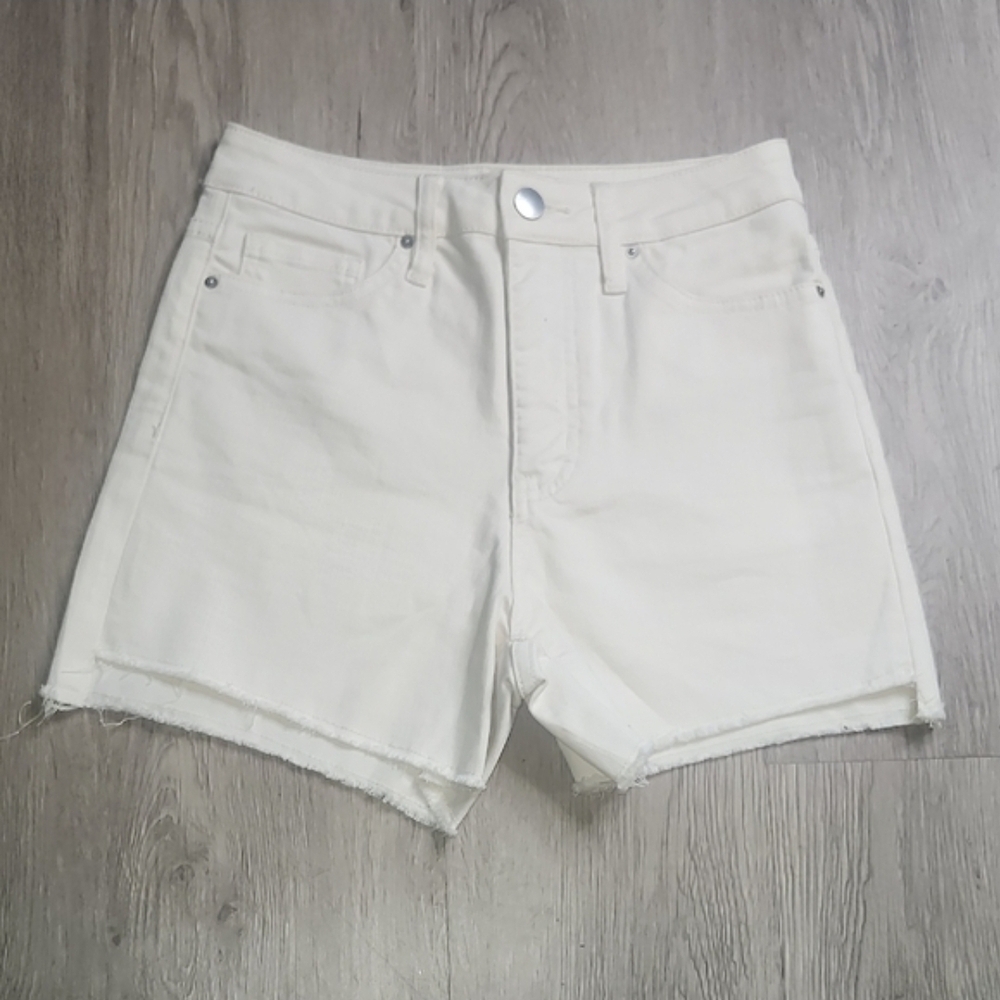 Women's White High-Rise Denim Shorts NWOT